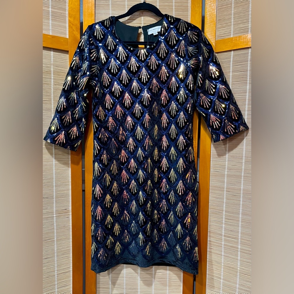 NWT Molly Bracken Premium velvet sequin dress, size S